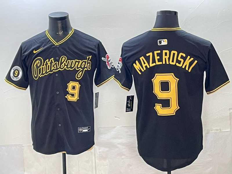 Men Pittsburgh Pirates #9 Mazeroski black Game 2026 Nike MLB Jersey003-0